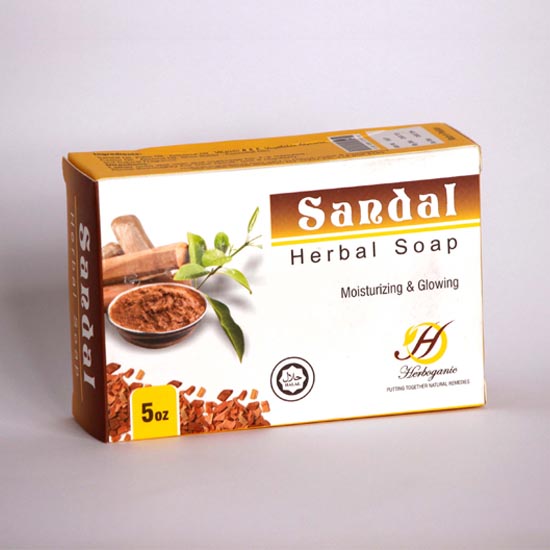 Sandal Herbal Soap (5oz),pack of 3 , For Skin Health & Beauty