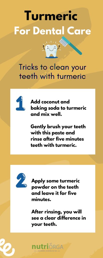 Infographics of Turmeric Home Remedies for Teeh Whitening