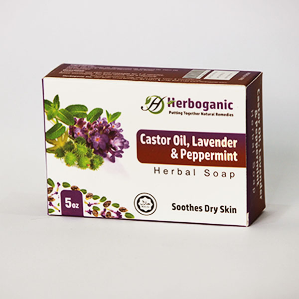 Castor oil, Lavander & Peppermint herbal soap