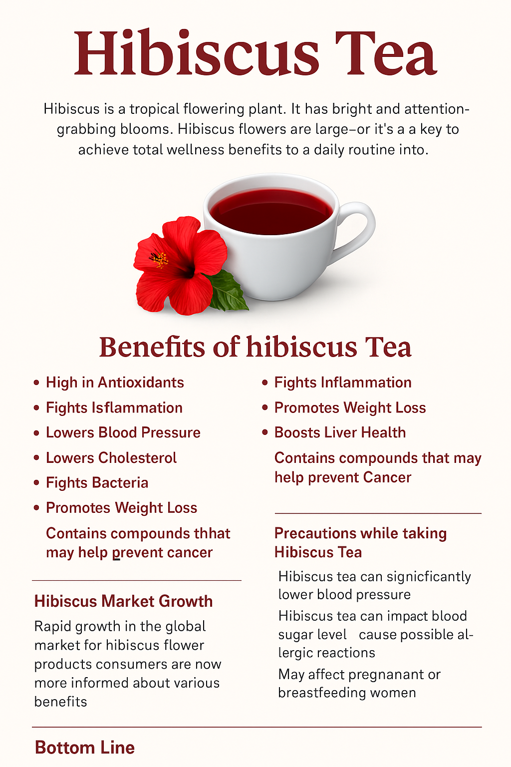 Hibiscus tea benefits inforaphic