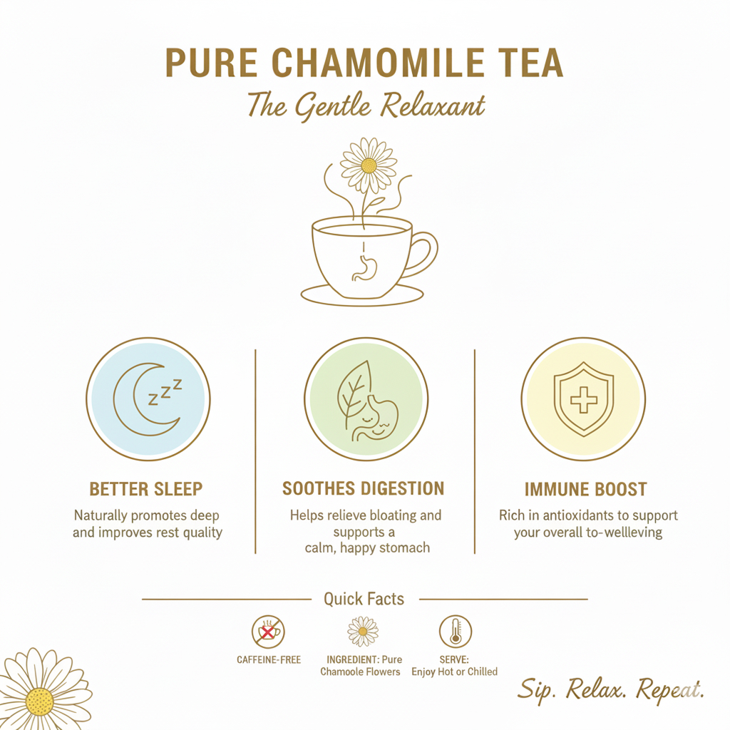infographic of chamomile tea