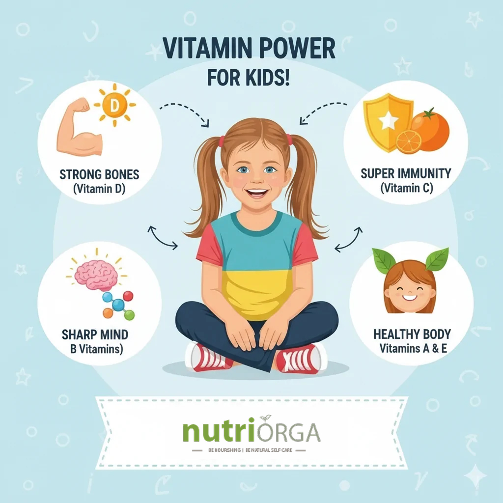 Infographic for vitamin supplements for kids