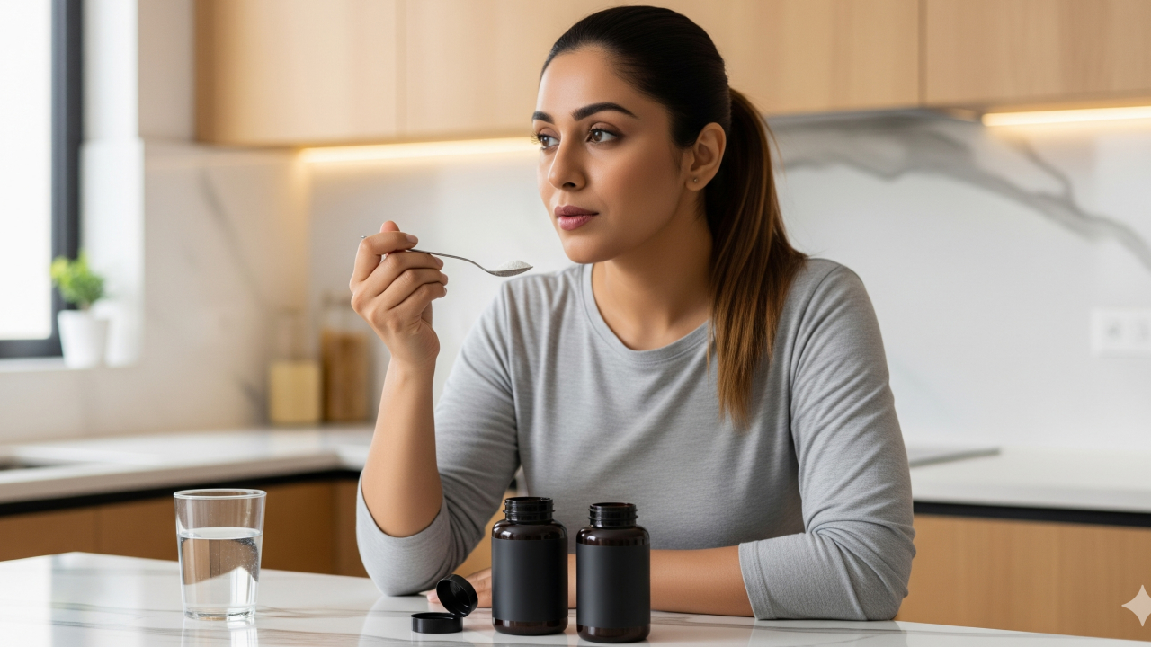 women taking supplements
