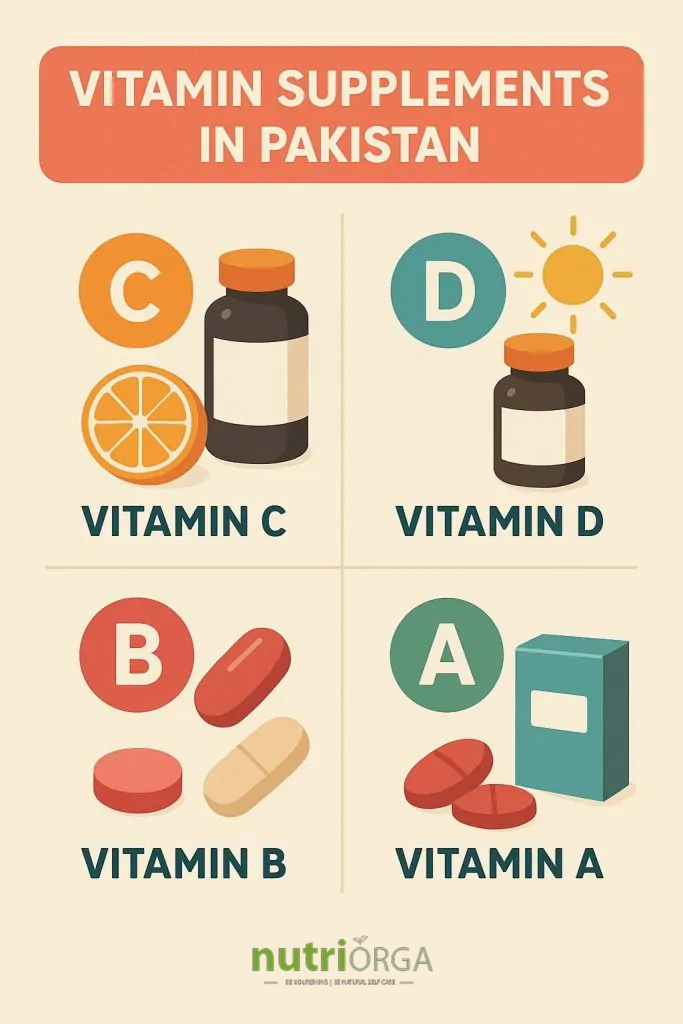 Infographic for vitamin supplements in Pakistan