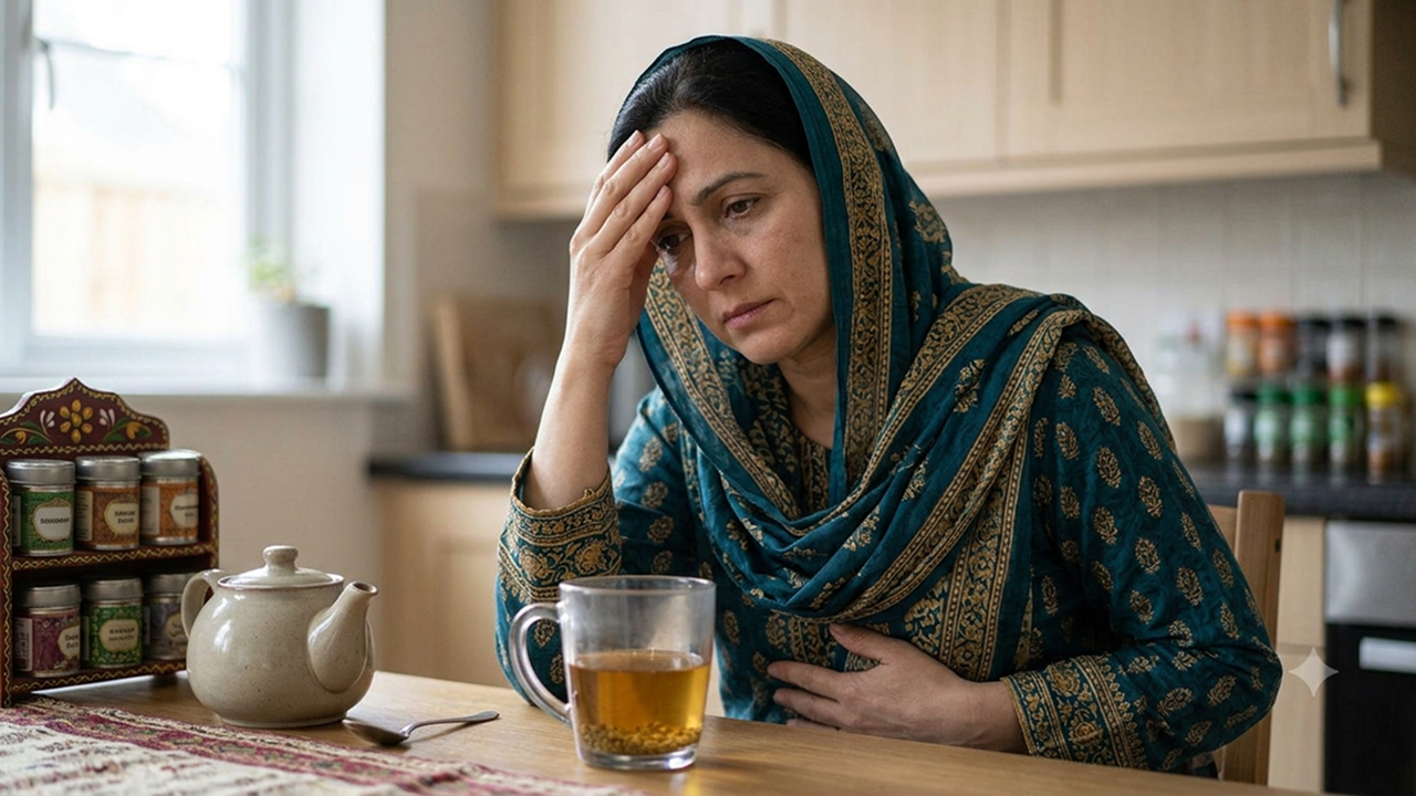 A Pakistani woman with headache